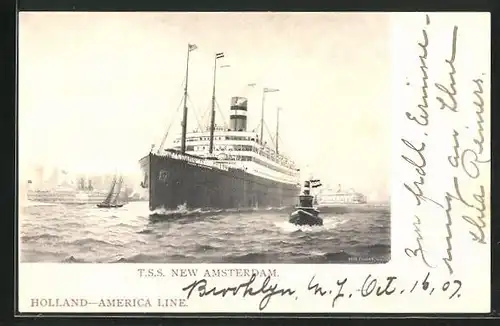 AK Passagierschiff T. S. S. New Amsterdam der Holland-America Line