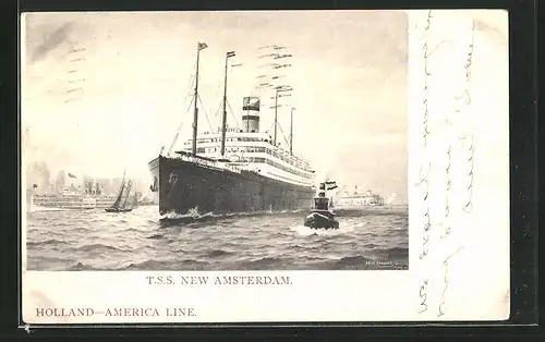 AK Passagierschiff T. S. S. New Amsterdam der Holland-America Line