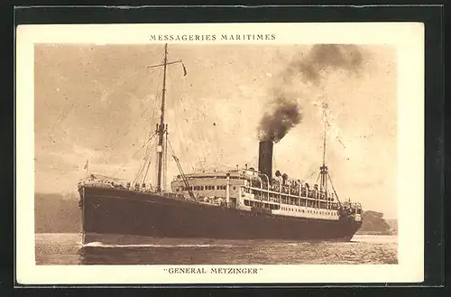 AK Passagierschiff General Metzinger - Messageries Maritimes