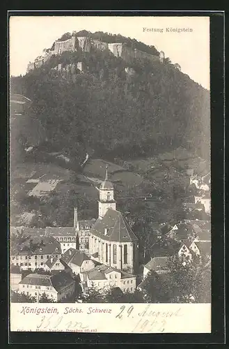 AK Königstein / Sächs. Schweiz, Festung Königstein