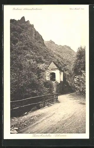 AK Bernkastel-Kues / Bernkasteler Schweiz, Die Mosel, Ortspartie