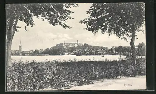 AK Plön, Totalansicht mit Kirche