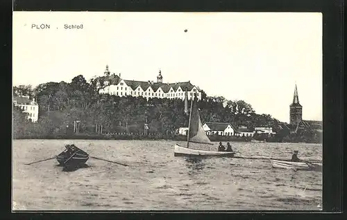 AK Plön, Schloss mit Segelboot