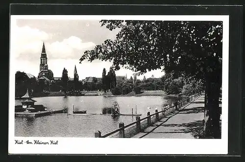 AK Kiel, Blick auf den Kleinen Kiel und Kirche