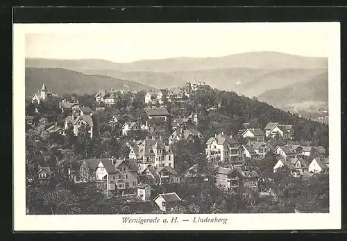 AK Wernigerode, Blick auf Ortsteil Lindenberg