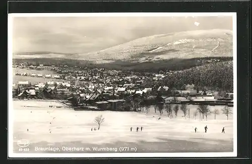 AK Braunlage i. H., Ortsansicht mit Wurmberg