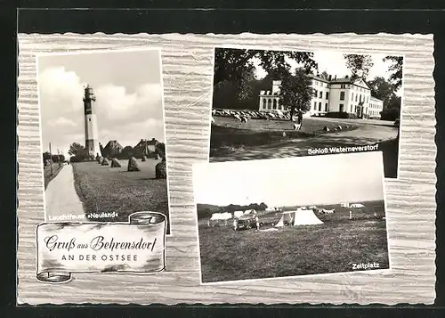 AK Behrensdorf, Leuchtfeuier Neuland, Schloss Waterneverstorf, Zeltpaltz