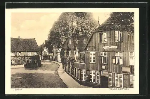 AK Eutin, Kieler Strasse mit Voss-Haus