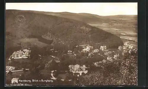 AK Bad Harzburg, Ortsansicht vom Burgberg