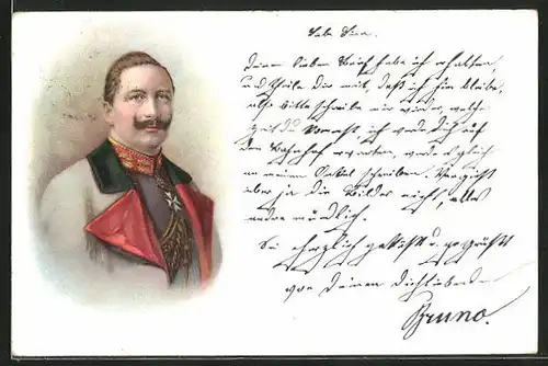 Künstler-AK Portrait Kaiser Wilhelm II.