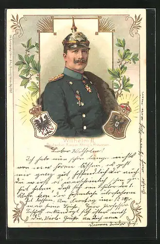 AK Kaiser Wilhelm II. im Portrait in Uniform