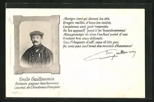 AK Porträtbild von Emile Guilaumin