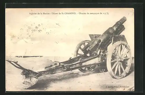 AK Saint-Chamond, Obusier de campagne de 155mm., Artillerie