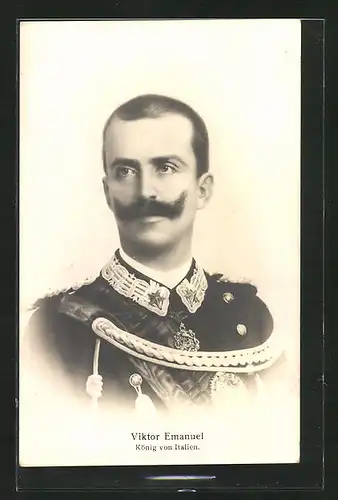 AK König Viktor Emanuel von Italien in Uniform