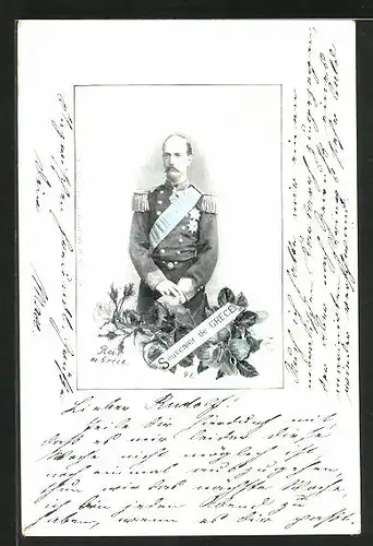 AK Portrait König von Griechenland in Uniform