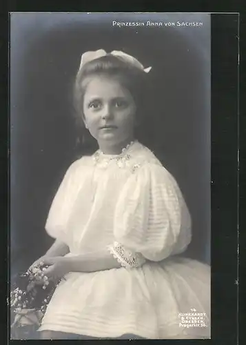 AK Portrait Prinzessin Anna von Sachsen