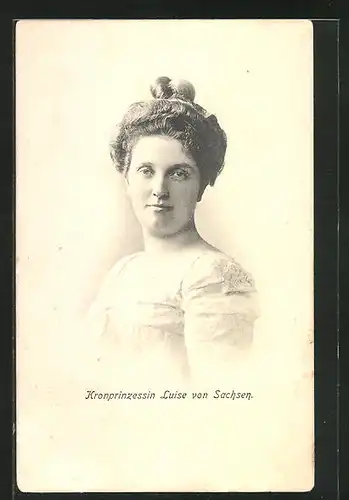 AK Portrait Kronprinzessin Luise von Sachsen