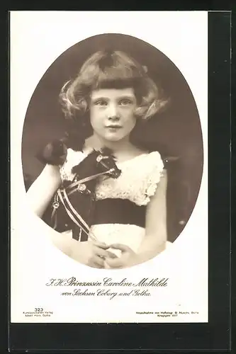 AK I. H. Prinzessin Caroline Mathilde von Sachsen-Coburg-Gotha