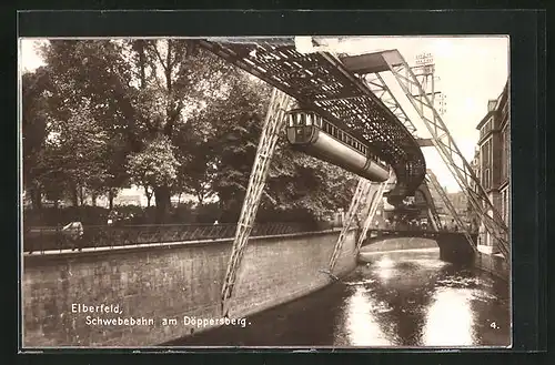 AK Wuppertal-Elberfeld, Schwebebahn am Döppersberg