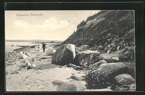 AK Howacht, Strandpartie mit Felsen