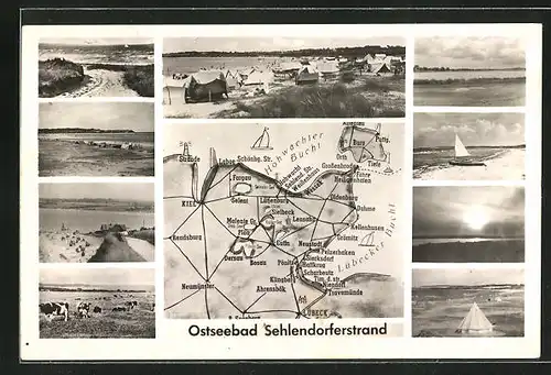 AK Sehlendorferstrand, Landkarte, Zeltlager
