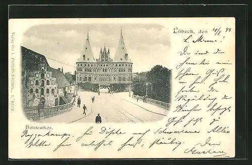 AK Lübeck, Strasse am Holstentor