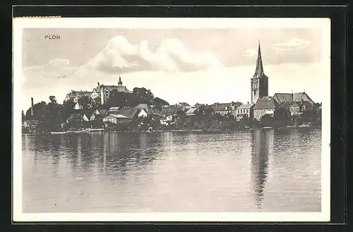 AK Plön, Ortspartie mit Kirche