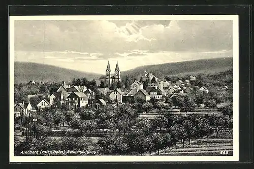 AK Arenberg, Ortsansicht mit Kirche