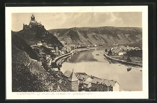 AK Cochem a. d. Mosel, Ortsansicht von Haus Krain aus