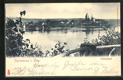 AK Ratzeburg i. Lbg., Panoramablick auf die Ortschaft