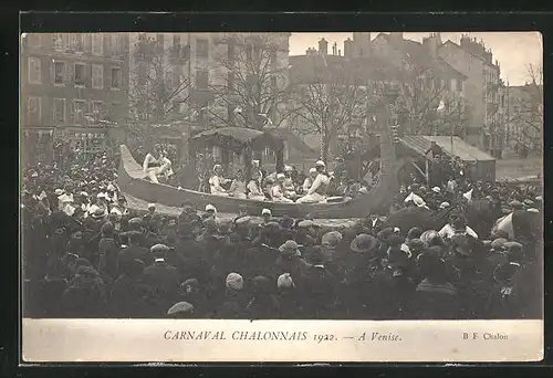 AK Venise, Carnaval Chalonnais 1922 - Fasching