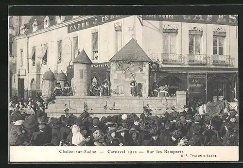AK Chalon-sur-Saone, Carnaval 1912 Sur les Remparts - Fasching
