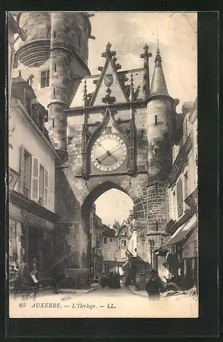 AK Auxerre, L`Horloge - Kunstuhr