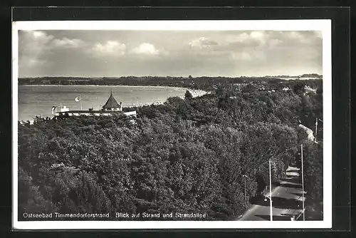 AK Timmendorfer Strand, Blick auf Strand und Strandallee