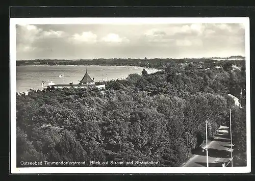 AK Timmendorfer Strand, Blick auf Strand und Strandallee