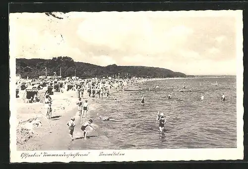 AK Timmendorfer Strand, Strandleben mit Badegästen