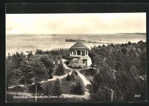 AK Timmendorfer Strand, Blick auf den Kurgarten