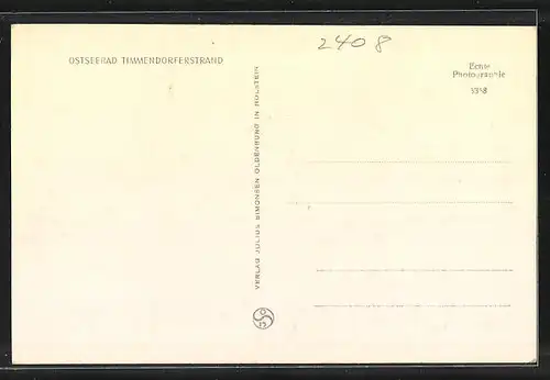 AK Timmendorfer Strand, Badegäste und Segelboote an der Seebrücke