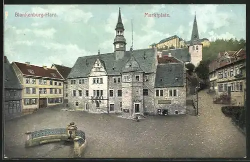 AK Blankenburg a. H., Marktplatz