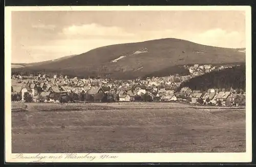 AK Braunlage /Harz, Ortsansicht mit Wurmberg