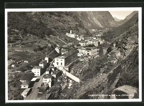 AK Campocologano, Ortsansicht vom Berg aus