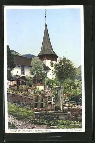 AK Erlenbach /Simmenthal, Kirche im Grünen