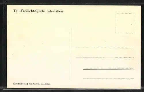 AK Interlaken, Tell-Freilicht-Spiele, Der Apfelschuss