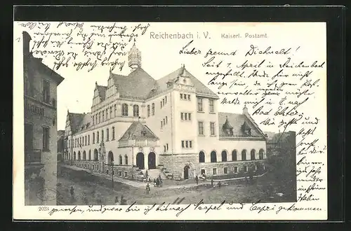 AK Reichenbach i. V., Kaiserliches Postamt