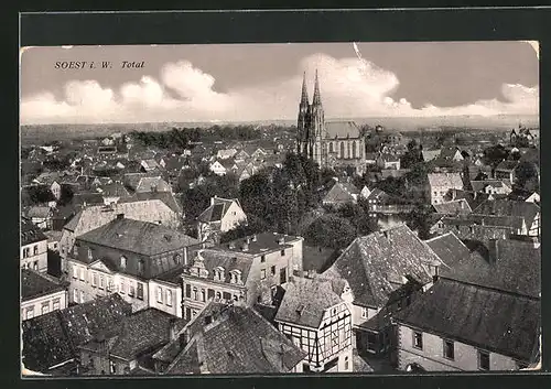 AK Soest i.W., Totalansicht mit der Kirche