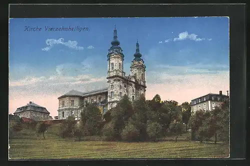 AK Bad Staffelstein, Partie an der Kirche Vierzehnheiligen