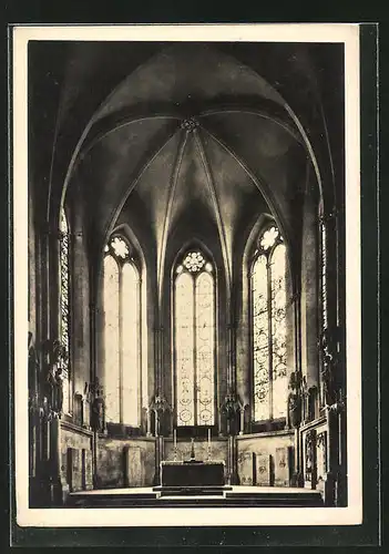 Foto-AK Walter Hege: Naumburg, Dom - Westchor mit den Stiftern, Deutscher Kunstverlag, Berlin