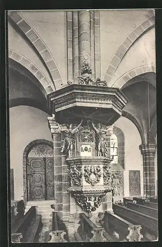 AK Fritzlar, die Barockkanzel von 1696 im Dom