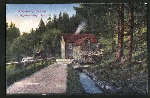 AK St. Andreasberg im Harz, auf dem Weg zum Rehberger Grabenhaus
