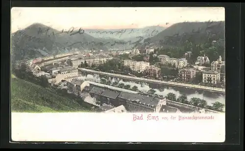 AK Bad Ems, Generalansicht von der Bismarckpromenade aus